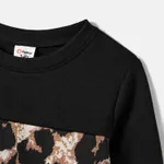 Family Matching Leopard Color Block Long-sleeve Tops  image 3