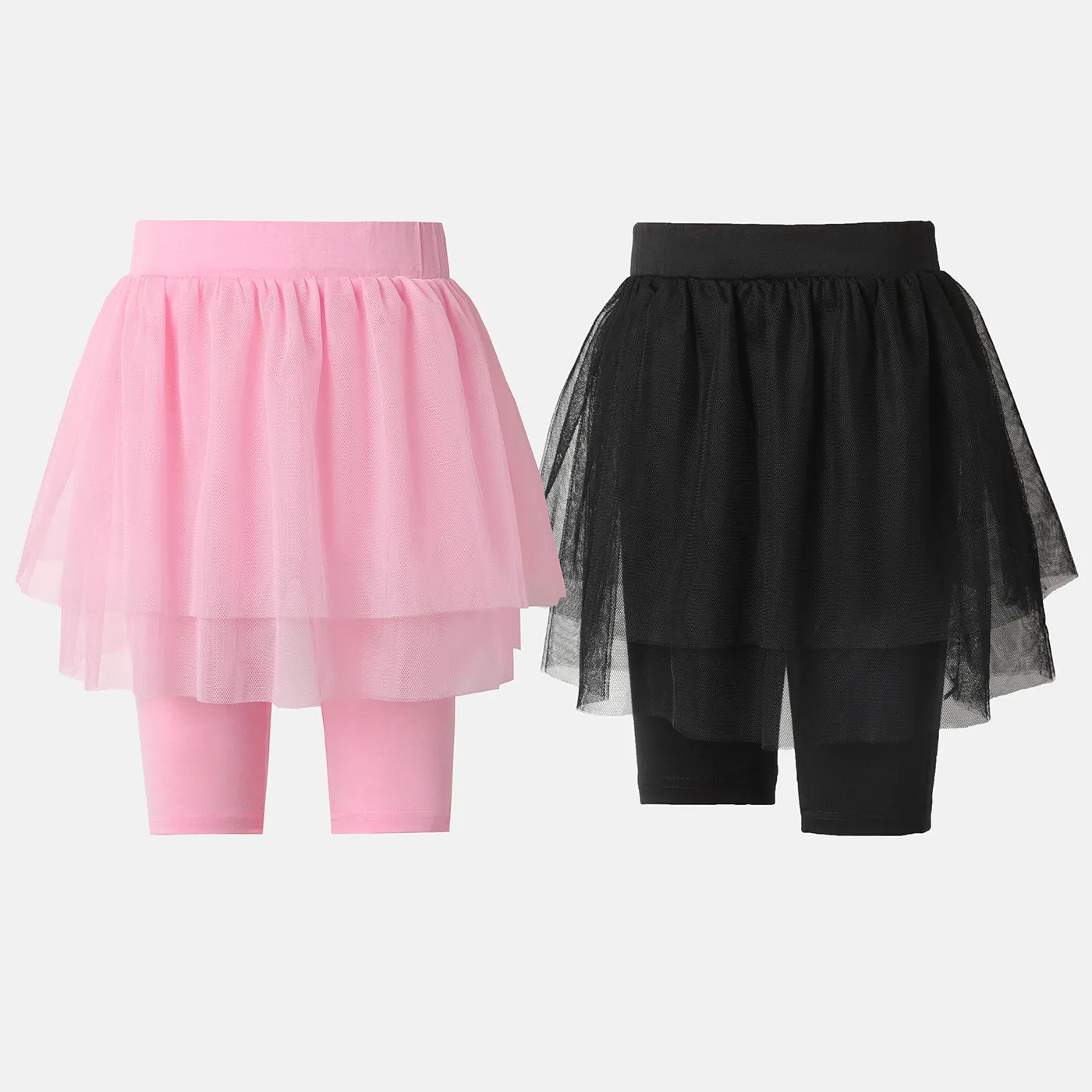 Kid Girl Mesh Solid Skort  image 2