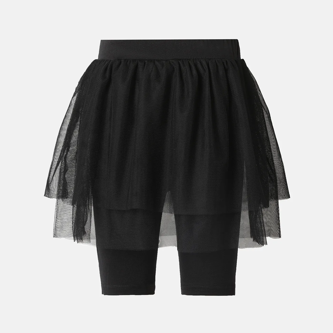 Kid Girl Mesh Solid Skort  big image 1