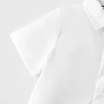 Kid Girl/Boy School Uniform Solid Short-sleeve Shirt    image 4