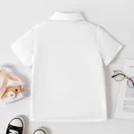 Kid Girl/Boy School Uniform Solid Short-sleeve Shirt    image 5