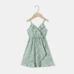 Mommy and Me Allover Floral Print Tie Side Ruffled Wrap Slip Dresses  image 6