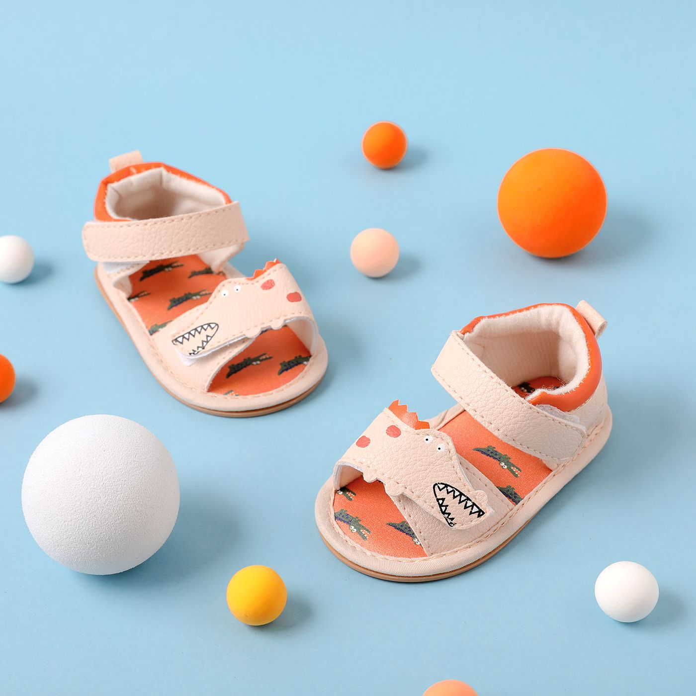 

Baby Cartoon Print Non-slip Wear-resistant Breathable Prewalker Sandals