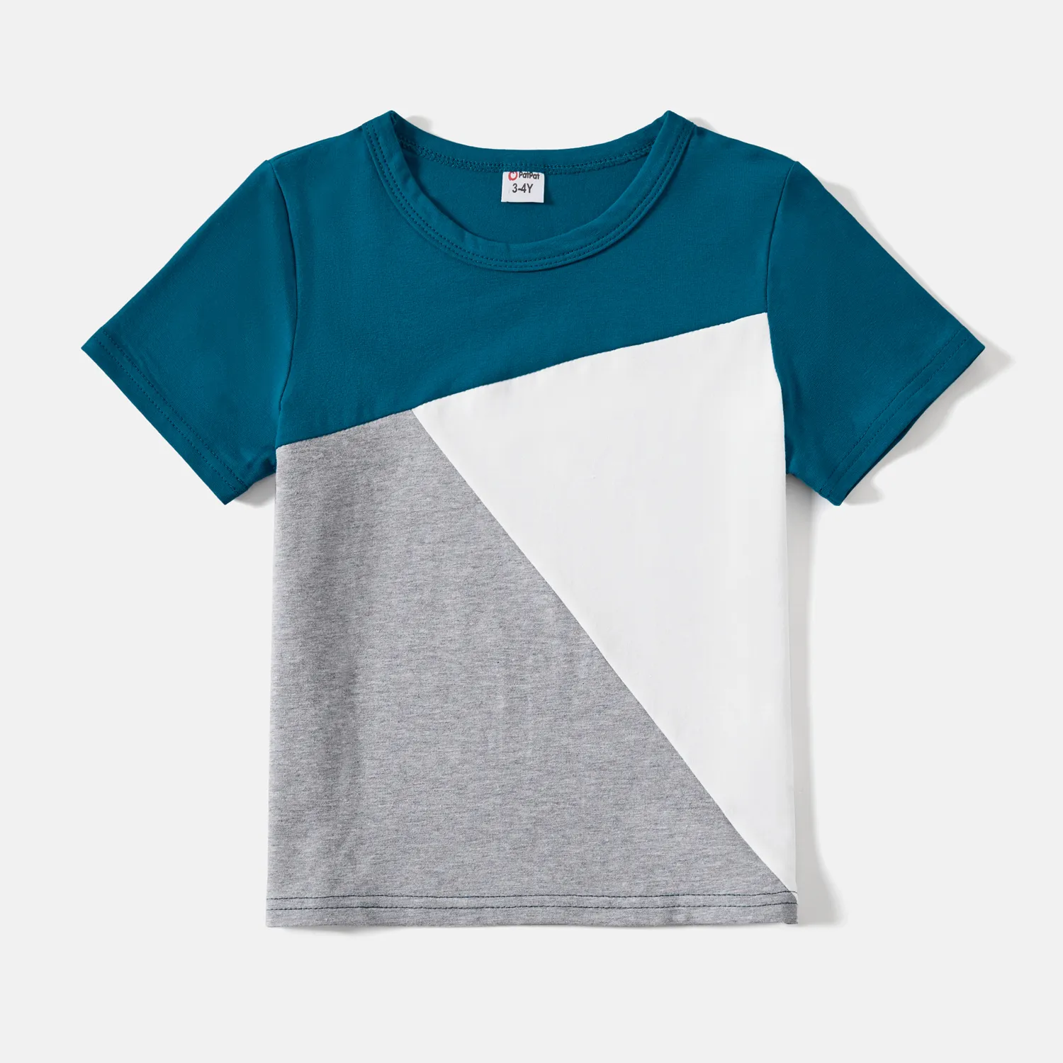 Family Matching Patch Pocket Drawstring Button Up Tank Dresses and Color Block Short-sleeve T-shirts Sets  image 6