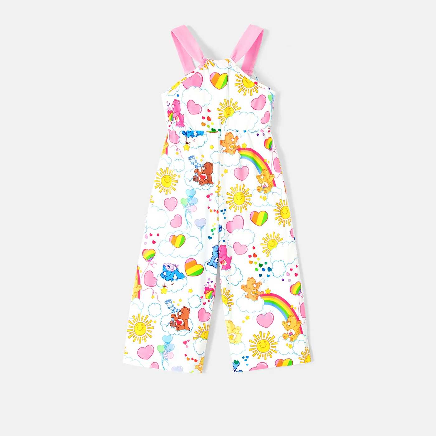 Care Bears Toddler Girl Naia™ Allover Print Cami Jumpsuit Colorful image 2