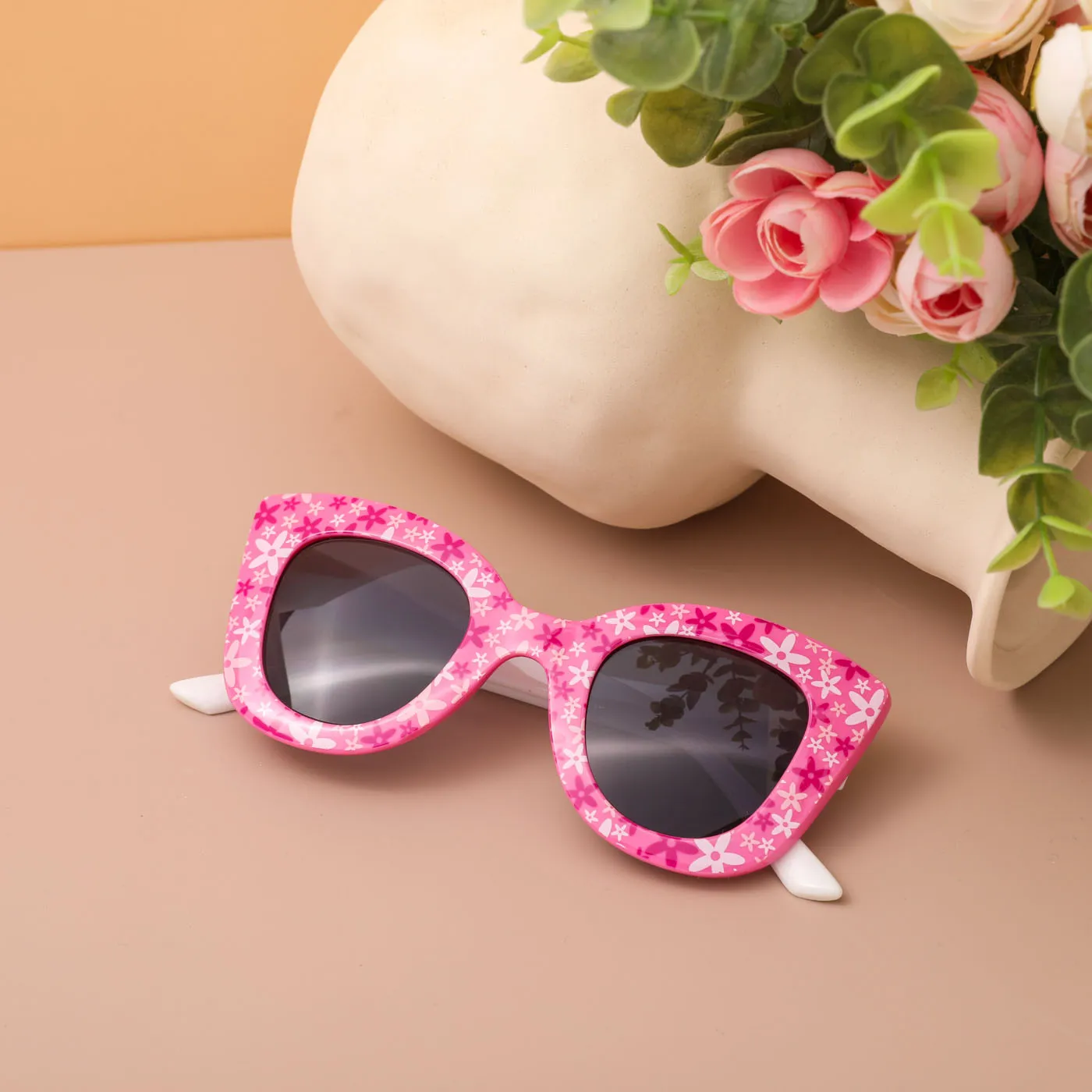 Toddler/Kid Girl Floral Print Óculos de sol Rosado