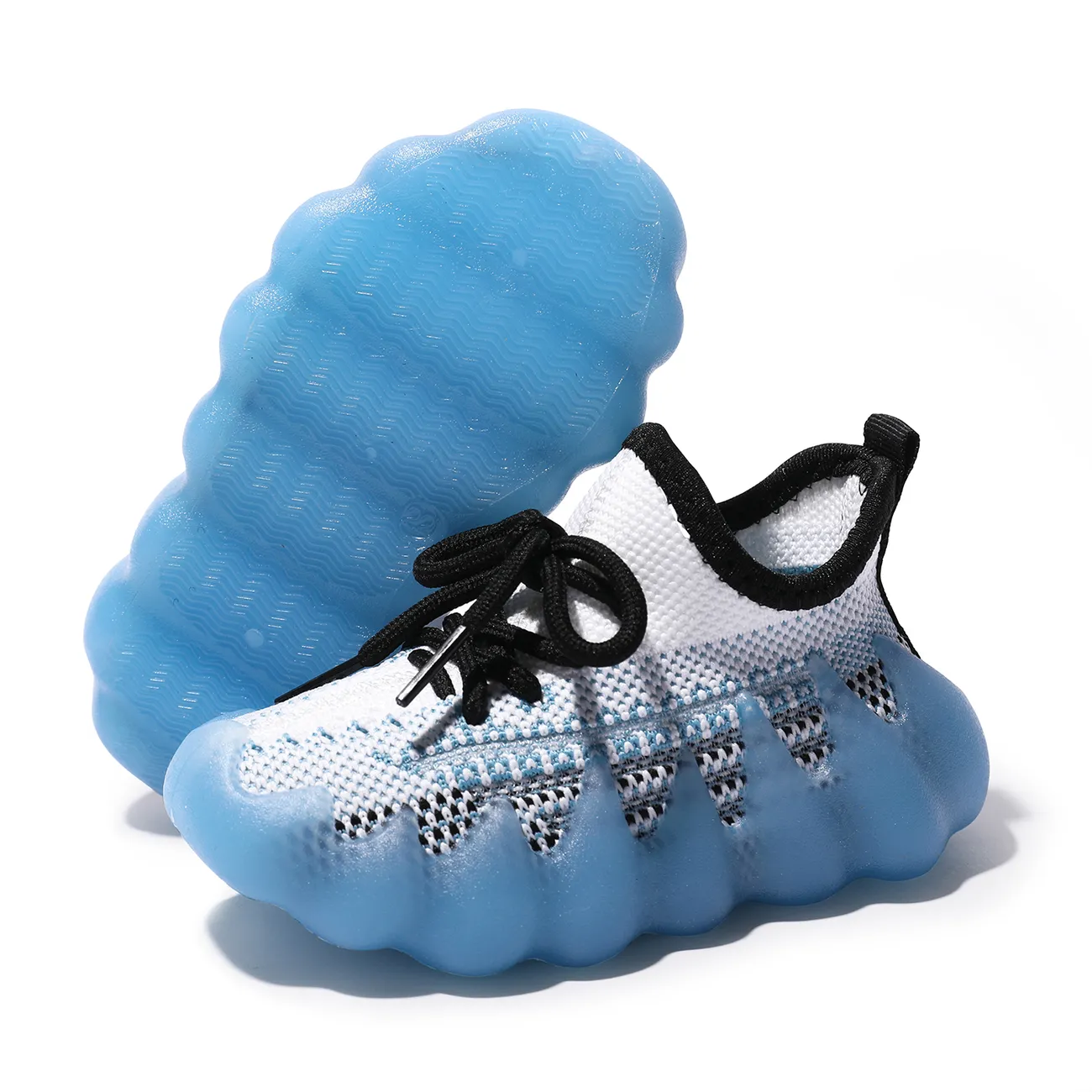 Toddler/Kid Ombre Lace-up Front Soft Sole Sport Shoes Blue big image 1