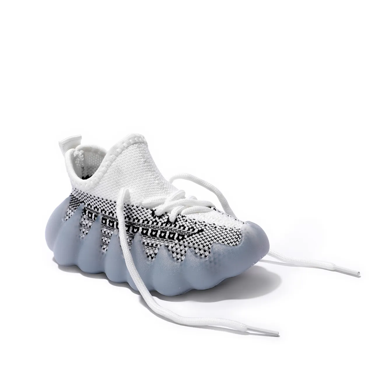 Toddler/Kid Ombre Lace-up Front Soft Sole Sport Shoes White image 2