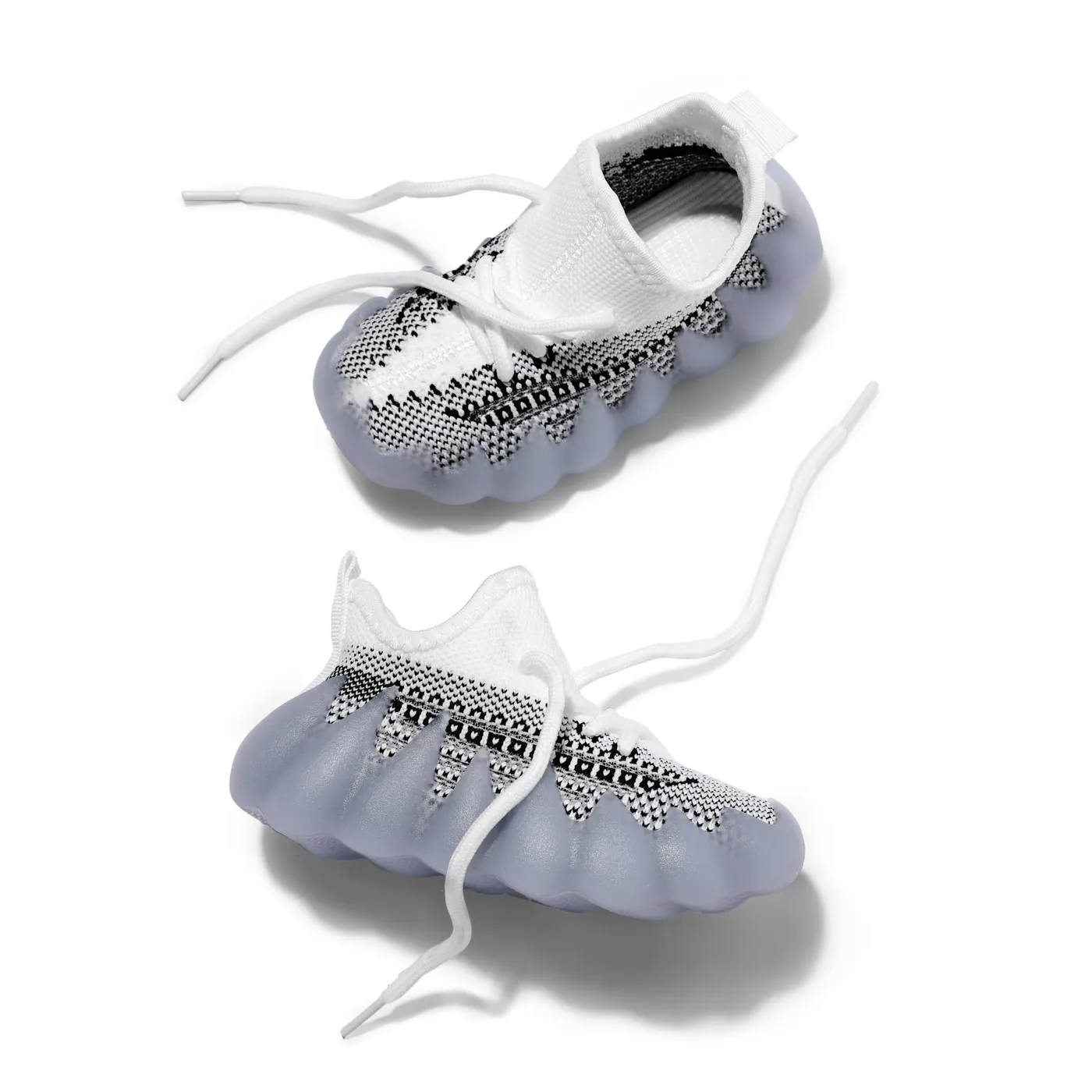 Toddler/Kid Ombre Lace-up Front Soft Sole Sport Shoes White image 4