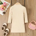 Toddler Girl Letter Pattern Cotton Puff Long Sleeve Dress  image 2