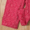 Toddler Girl Allover Heart Print Short-sleeve Smocked Jumpsuit   image 5