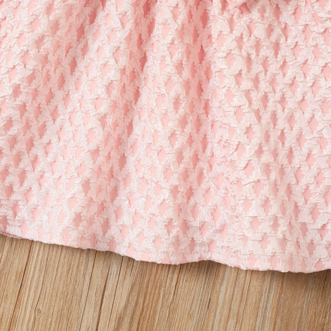 Criança Menina Peça dois em um Bonito Vestidos Rosa image 5