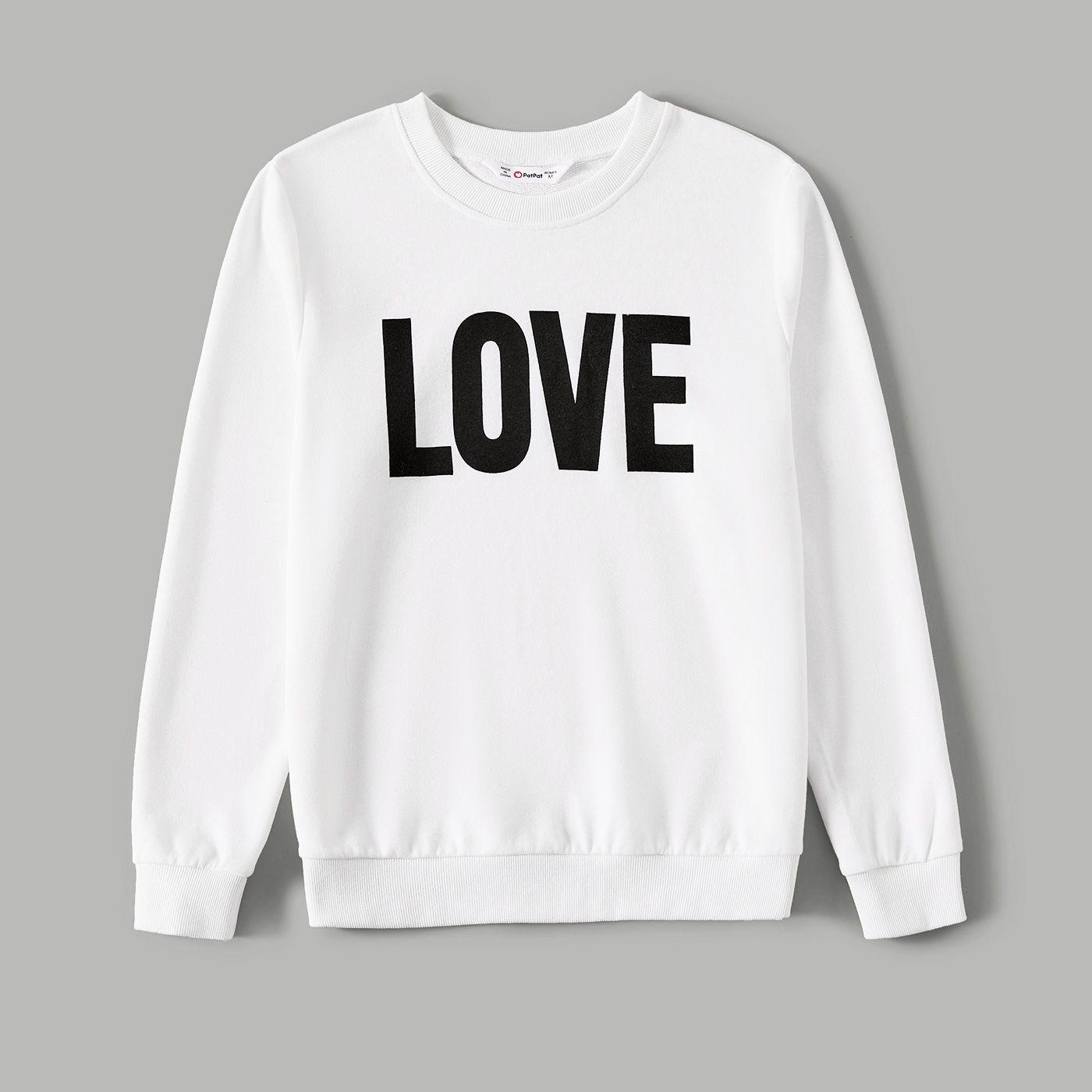 

Mommy And Me Letter Print Round Neck Long Sleeve Tops