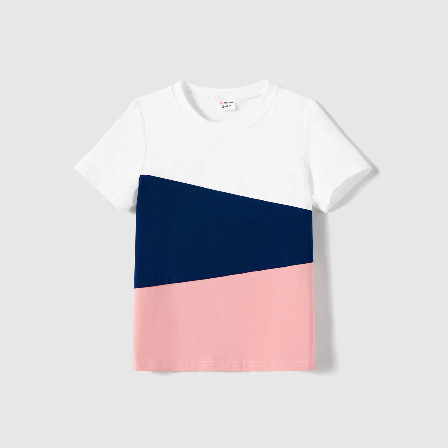 Family Matching Colorblock Short-sleeve Tee and Floral Print Front Buttons Flutter-sleeve Belted Dress Sets
  big image 6