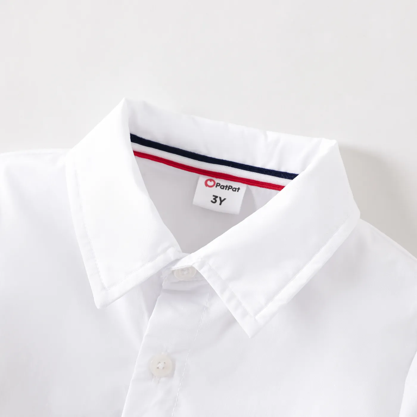 Toddler Boy/Girl School Uniform Long-sleeve Solid Shirt White image 2