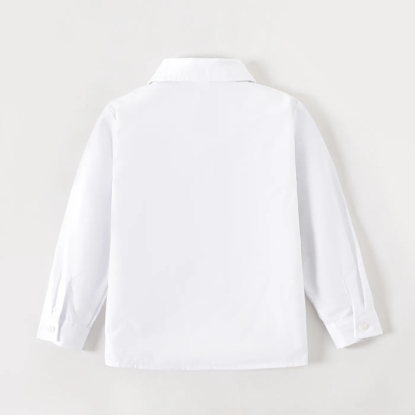 Toddler Boy/Girl School Uniform Long-sleeve Solid Shirt White image 6