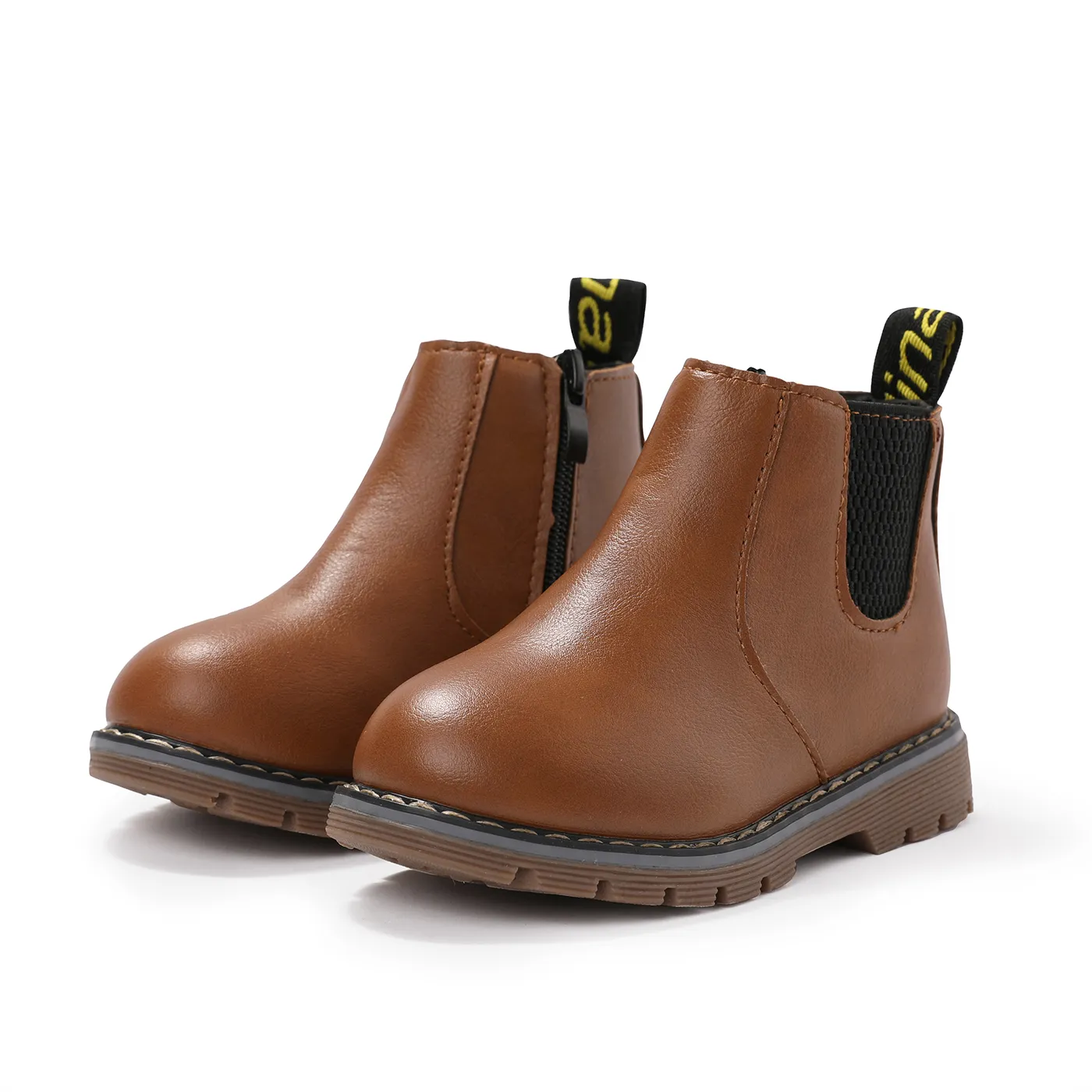 Toddler / Kid Classic Solid Casual Vintage Boots Coffee image 5
