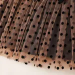 Baby Girl Cotton Polka Dots Sloping Shoulders Single Slip Mesh Dress  image 6