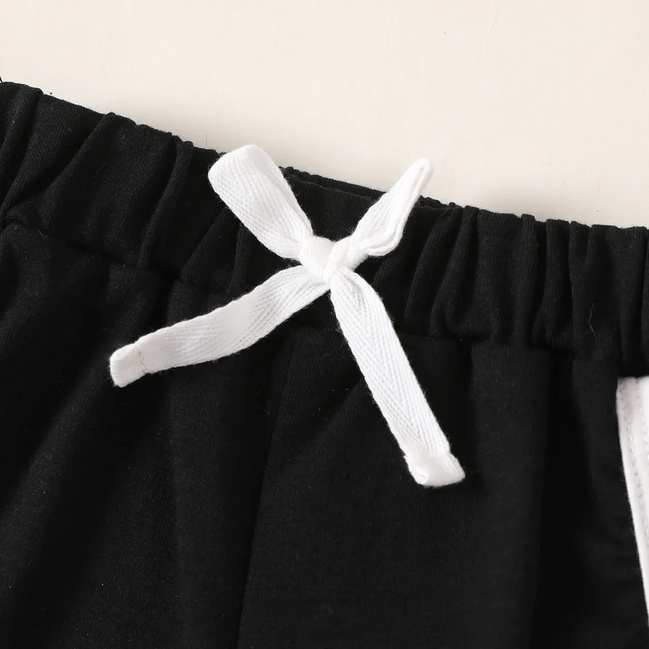 Bebé Chica Costura de tela Informal Pantalones cortos Negro big image 1