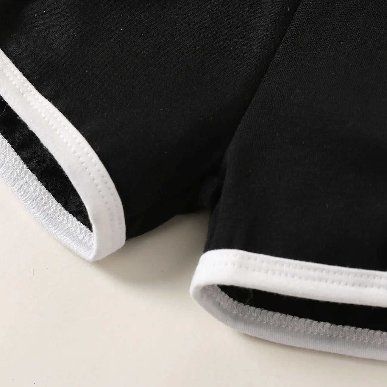 Bebé Chica Costura de tela Informal Pantalones cortos Negro big image 1