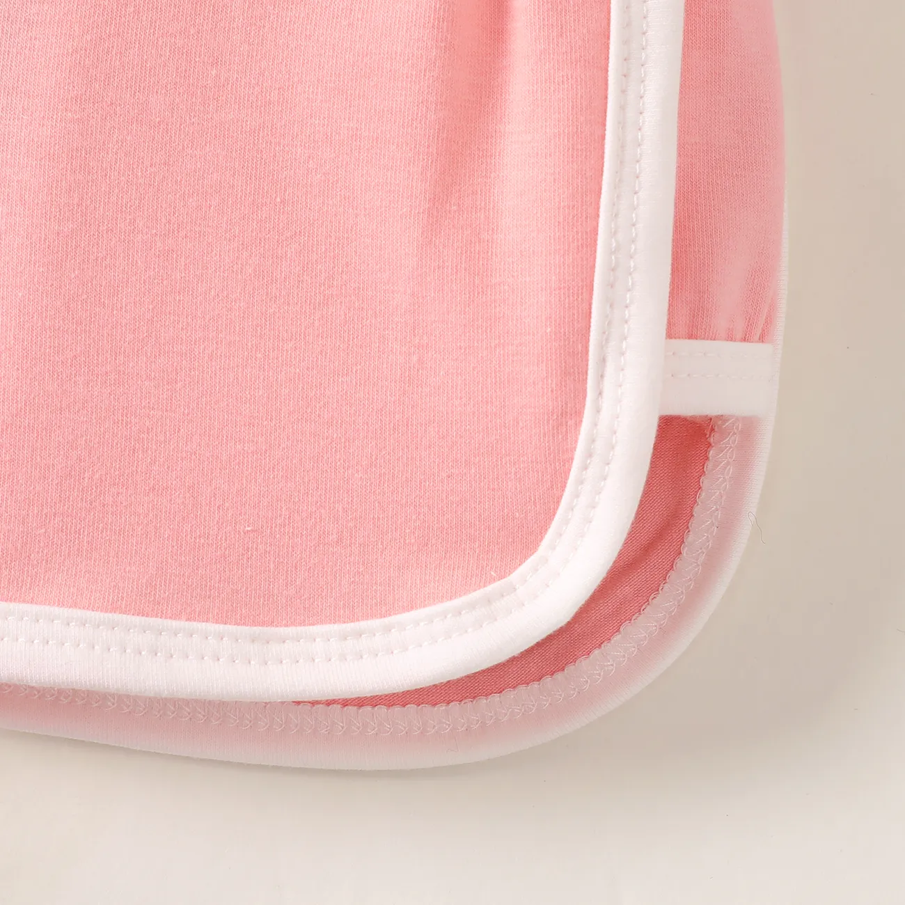 Bebé Menina Costuras de tecido Casual Calções Rosa big image 1