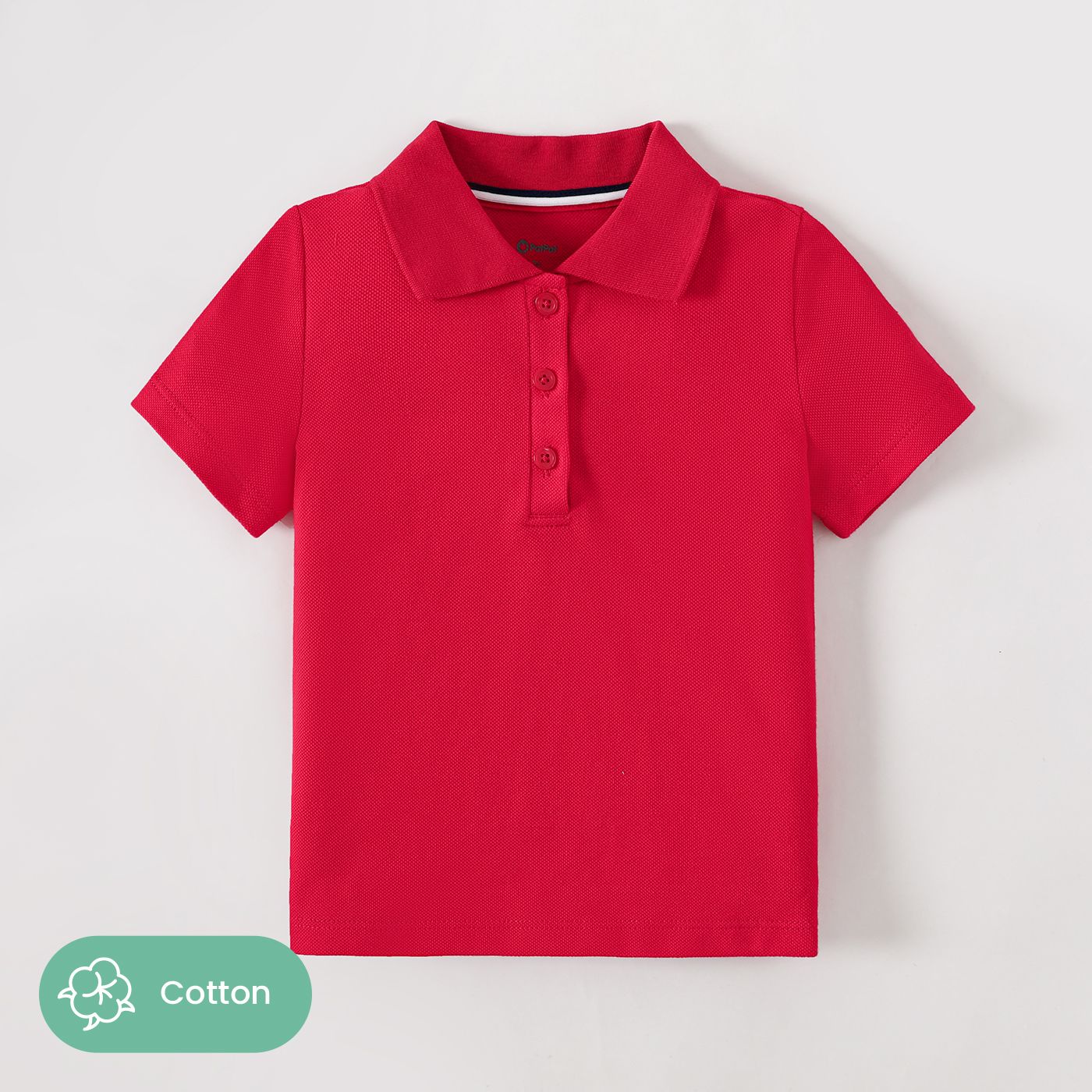 

Toddler Girl/Boy 100% Cotton School Uniform Short-sleeve Polo Neck Tee