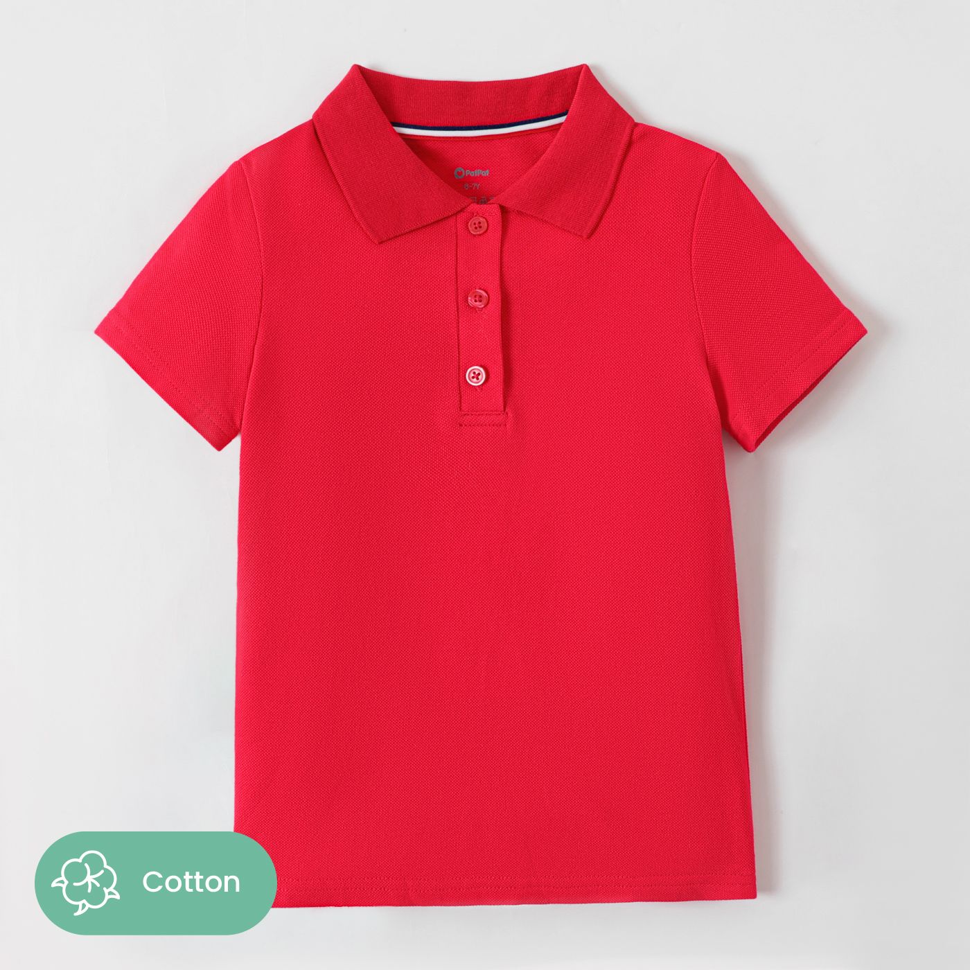 

Kid Girl/Boy 100% Cotton School Uniform Short-sleeve Polo Neck Tee