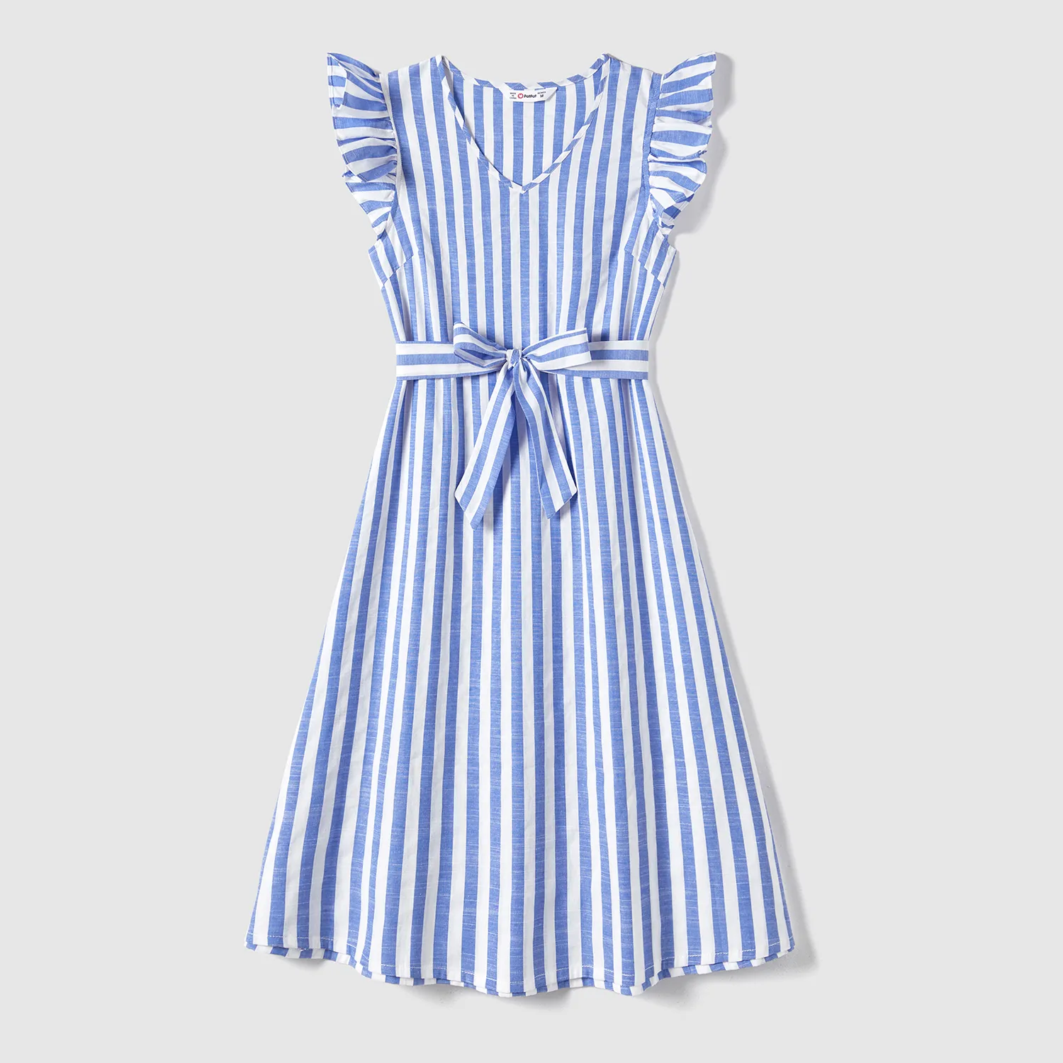 

Family Matching Stripe Belted Dresses and 100% Cotton Short-sleeve T-shirts Sets