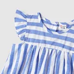 Family Matching Stripe Belted Dresses and 100% Cotton Short-sleeve T-shirts Sets  image 4