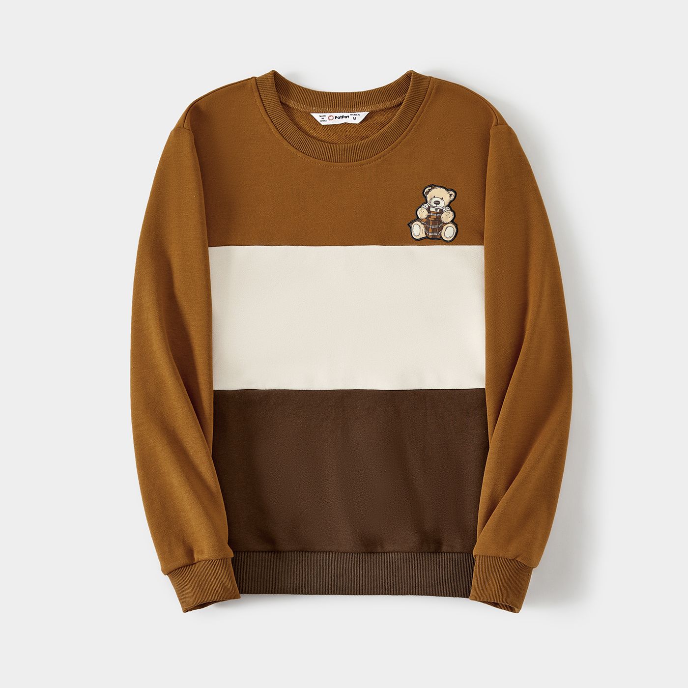 

Family Matching Bear Print Knitted Tops