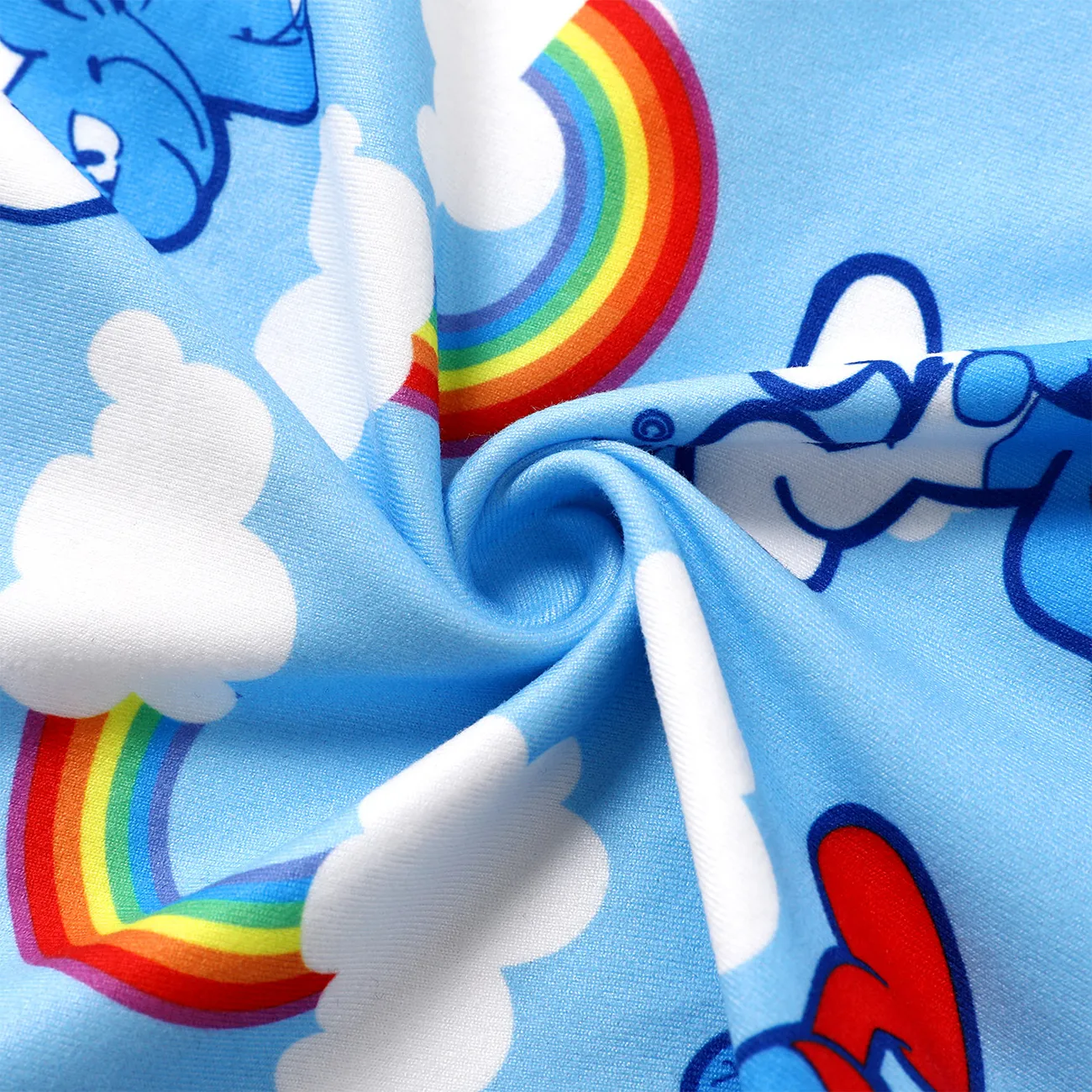 The Smurfs Baby Boy Character & Rainbow Print Tank Romper BLUEWHITE big image 1