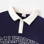 Kid Boy/Girl Letters Embroidery Long-sleeve Polo Neck Sweatshirt   image 2