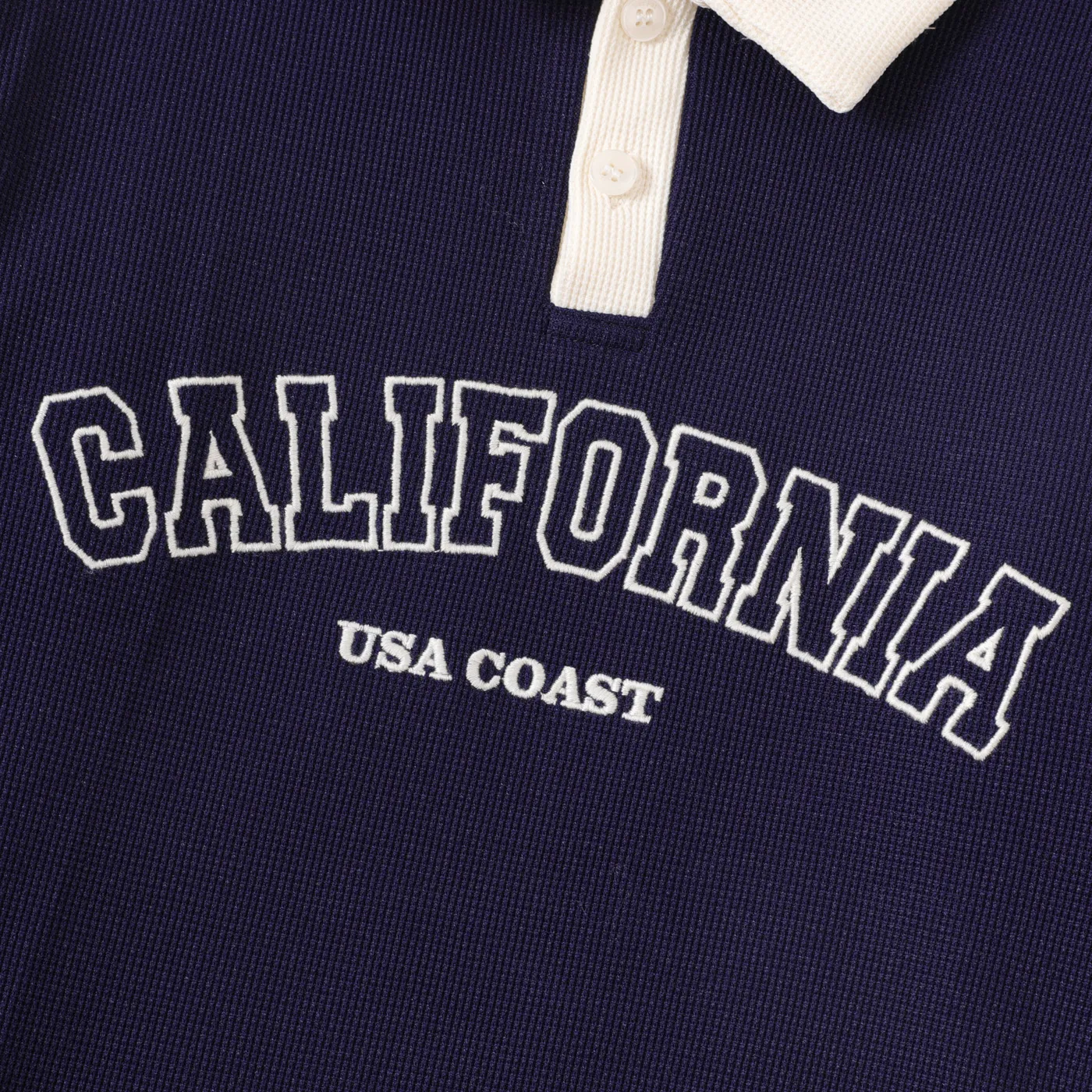 Kid Boy/Girl Letters Embroidery Long-sleeve Polo Neck Sweatshirt   image 3