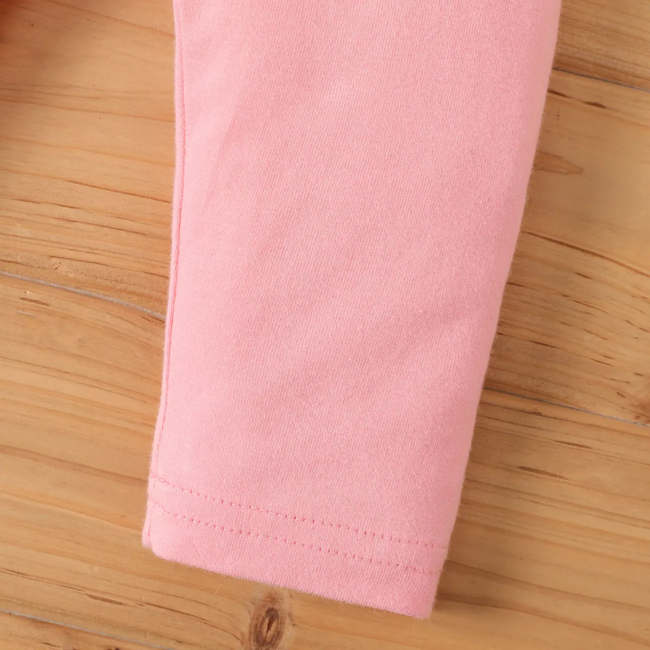 Baby Girl 95% Cotton Leggings  Pink big image 1