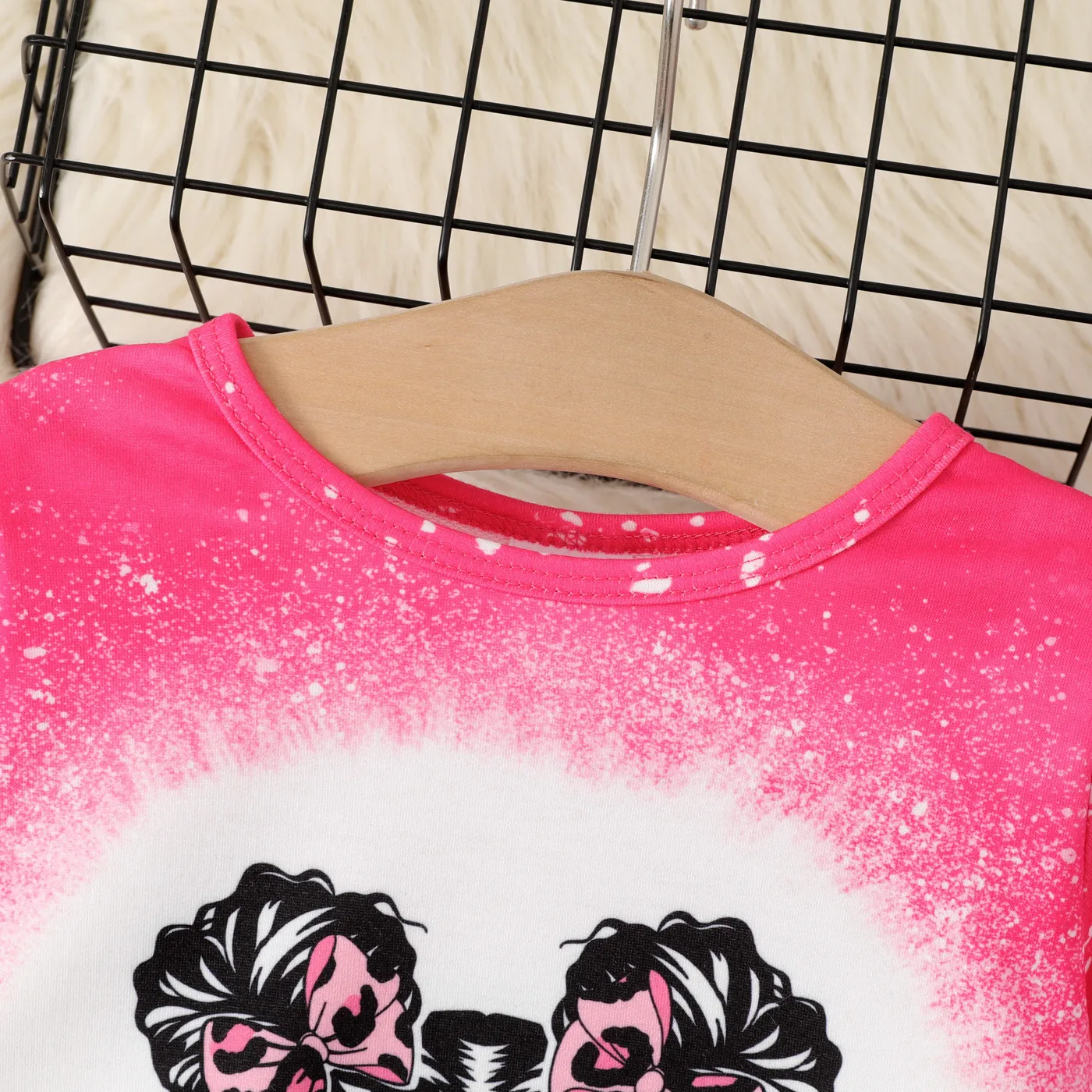 Baby Girl Figure & Letters Print Long-sleeve Dress  image 3