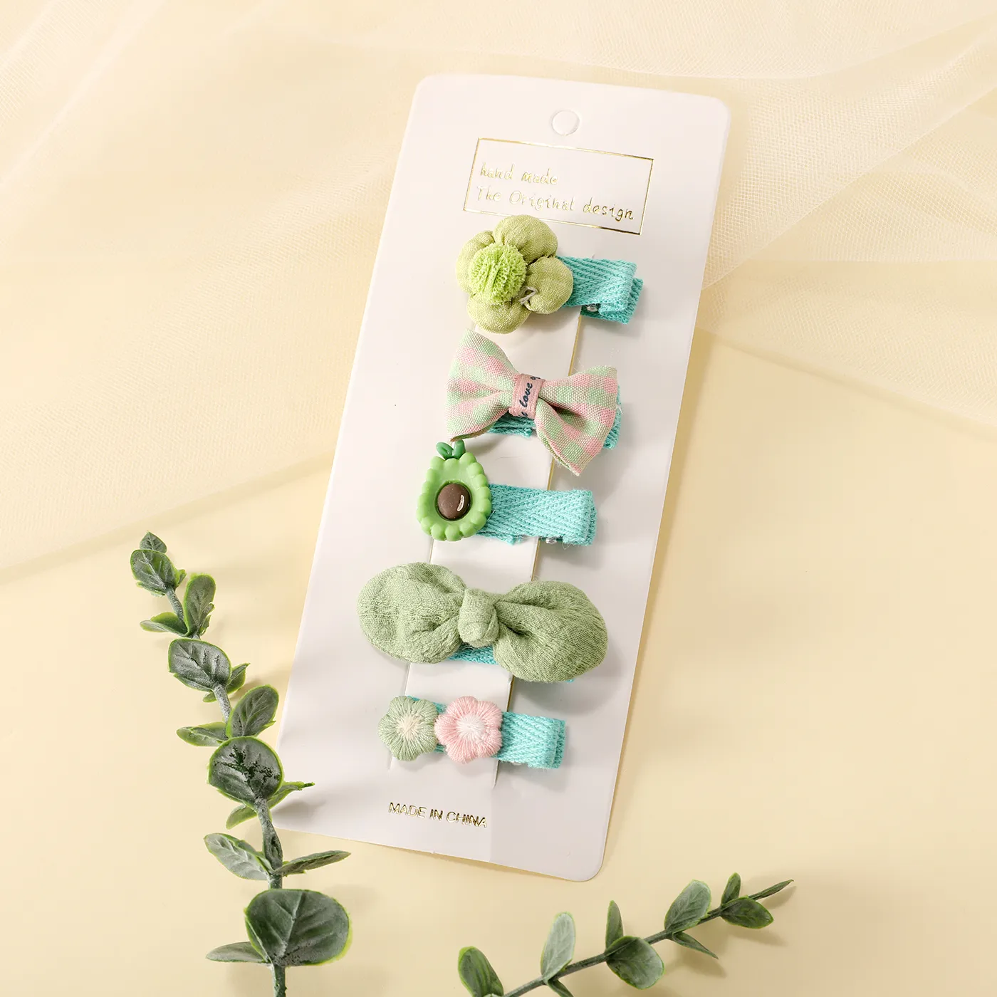 

5-pack Toddler/Kid Cute Handmade Hairpin