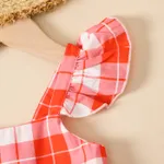Baby Girl Plaid Flutter-sleeve Dress  image 3