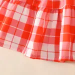 Baby Girl Plaid Flutter-sleeve Dress  image 5