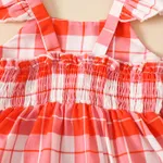 Baby Girl Plaid Flutter-sleeve Dress  image 4