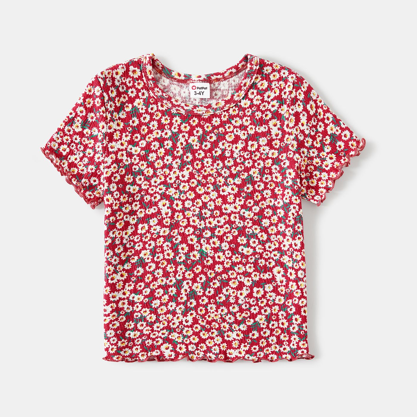 Mommy And Me Allover Daisy Print Tee à Manches Courtes