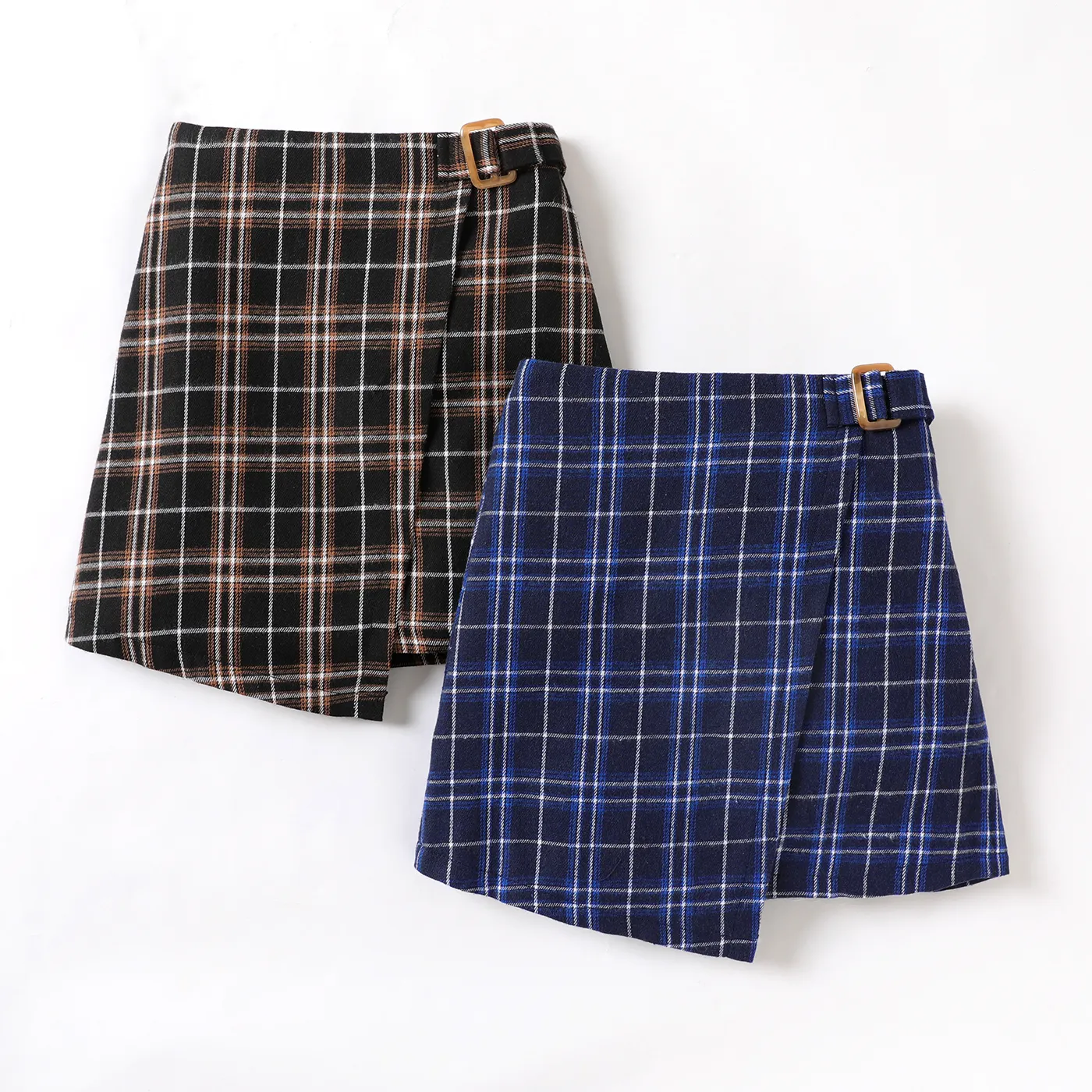 Kid Girl Plaid Skirt  Blue image 2