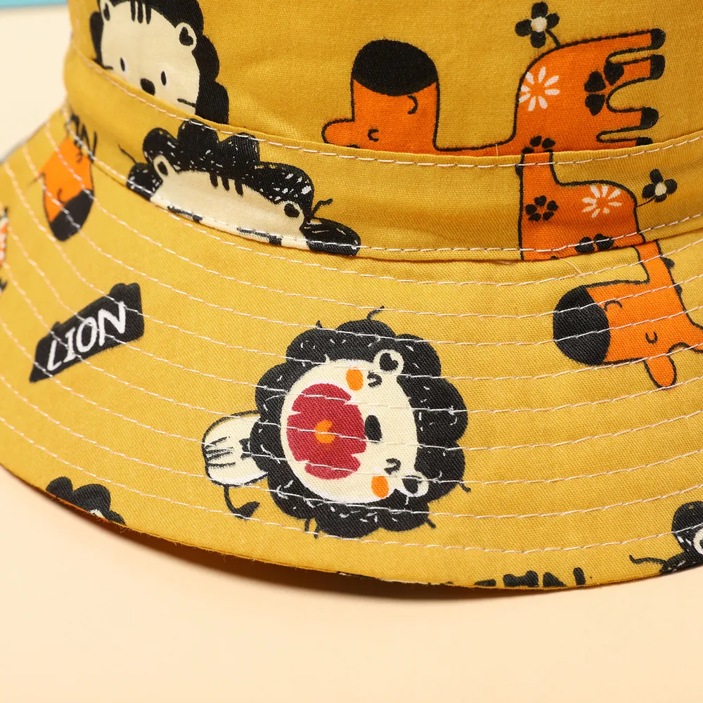 Toddler 100% Cotton Allover Lions Print Fisherman Hat   big image 3