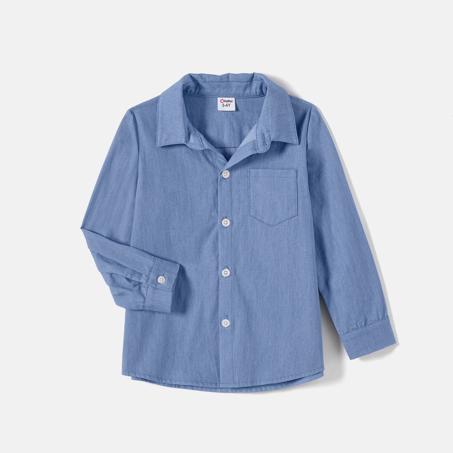 

Family Matching Denim Belted Dresses and Long-sleeve Shirt Sets