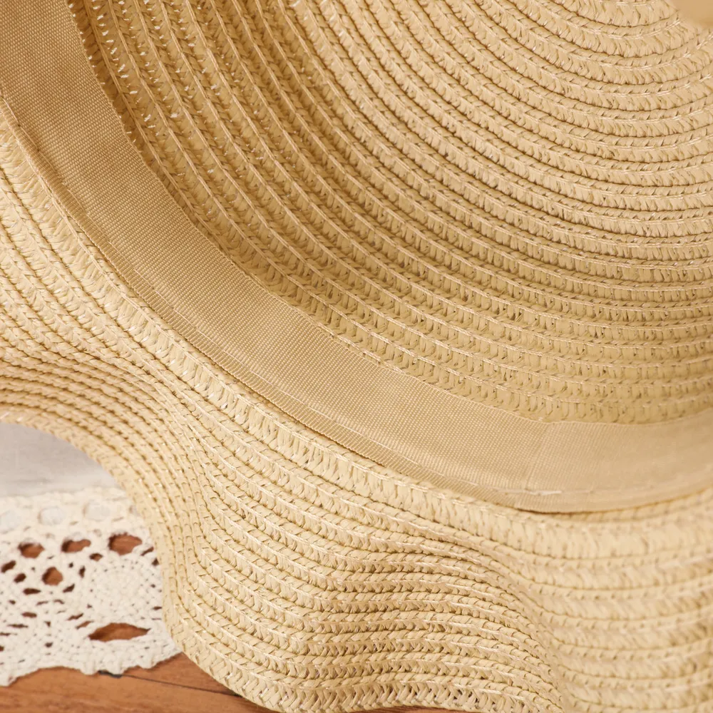 Baby/Toddler Letters Heart Embroidery Straw Hat big image 5