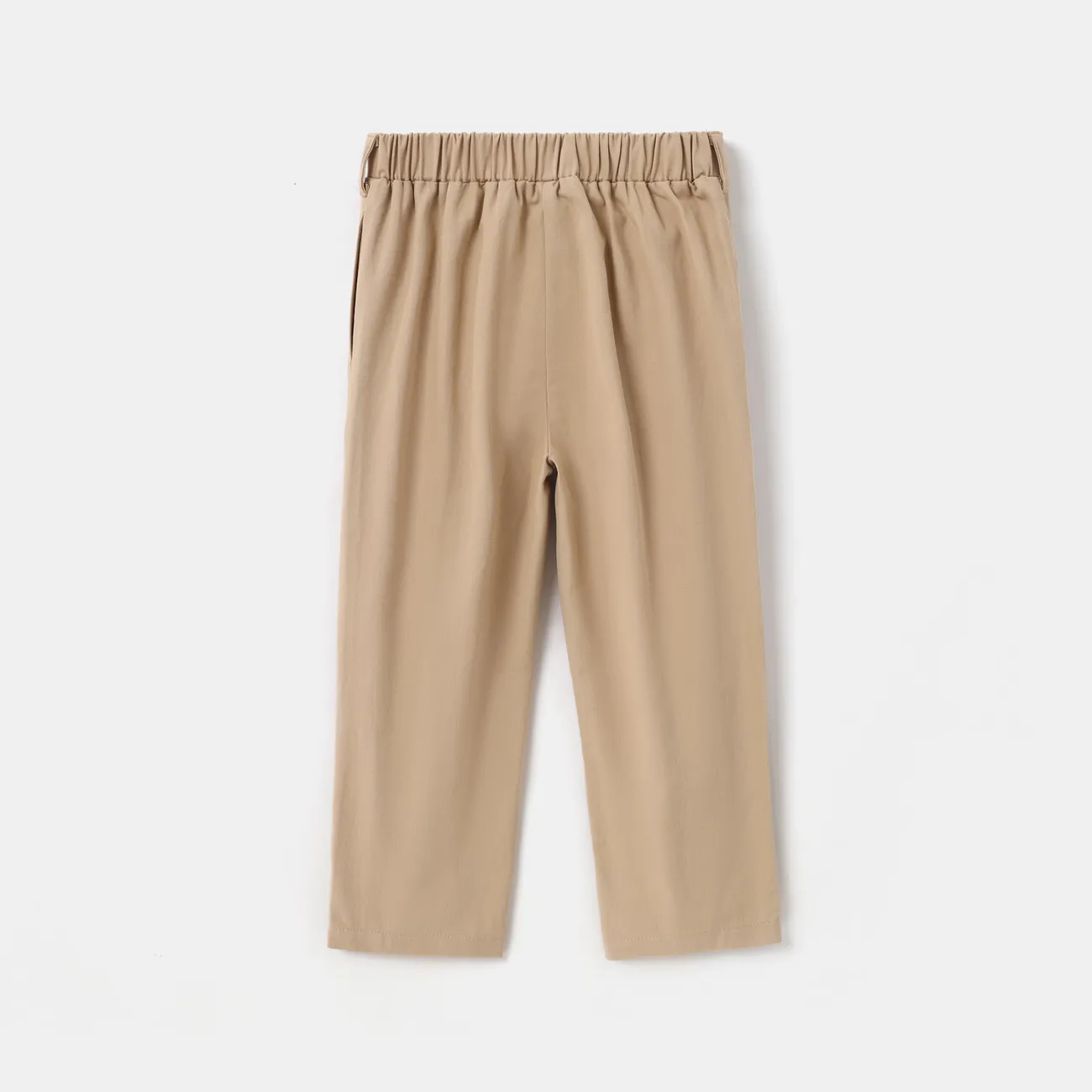 Toddler Boy 100% Cotton School Uniform Casual Pants Khaki big image 1