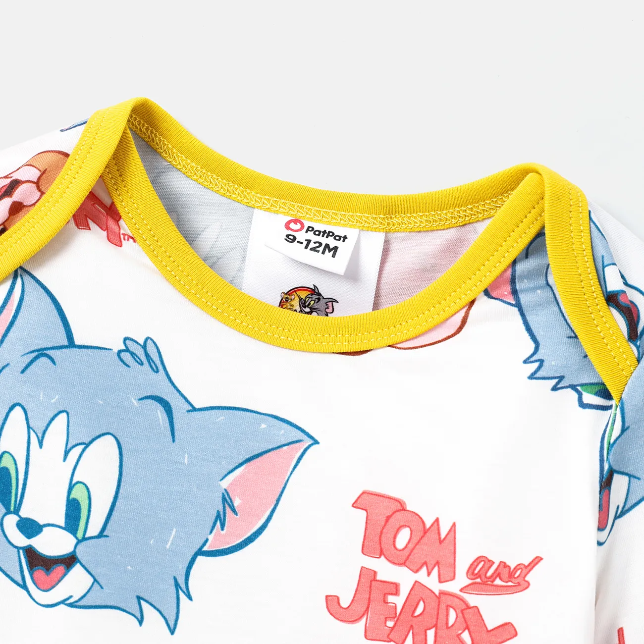 Tom and Jerry Pâques Bébé Garçon Animaux Enfantin Manches courtes ensemble pour bébé Blanc big image 1