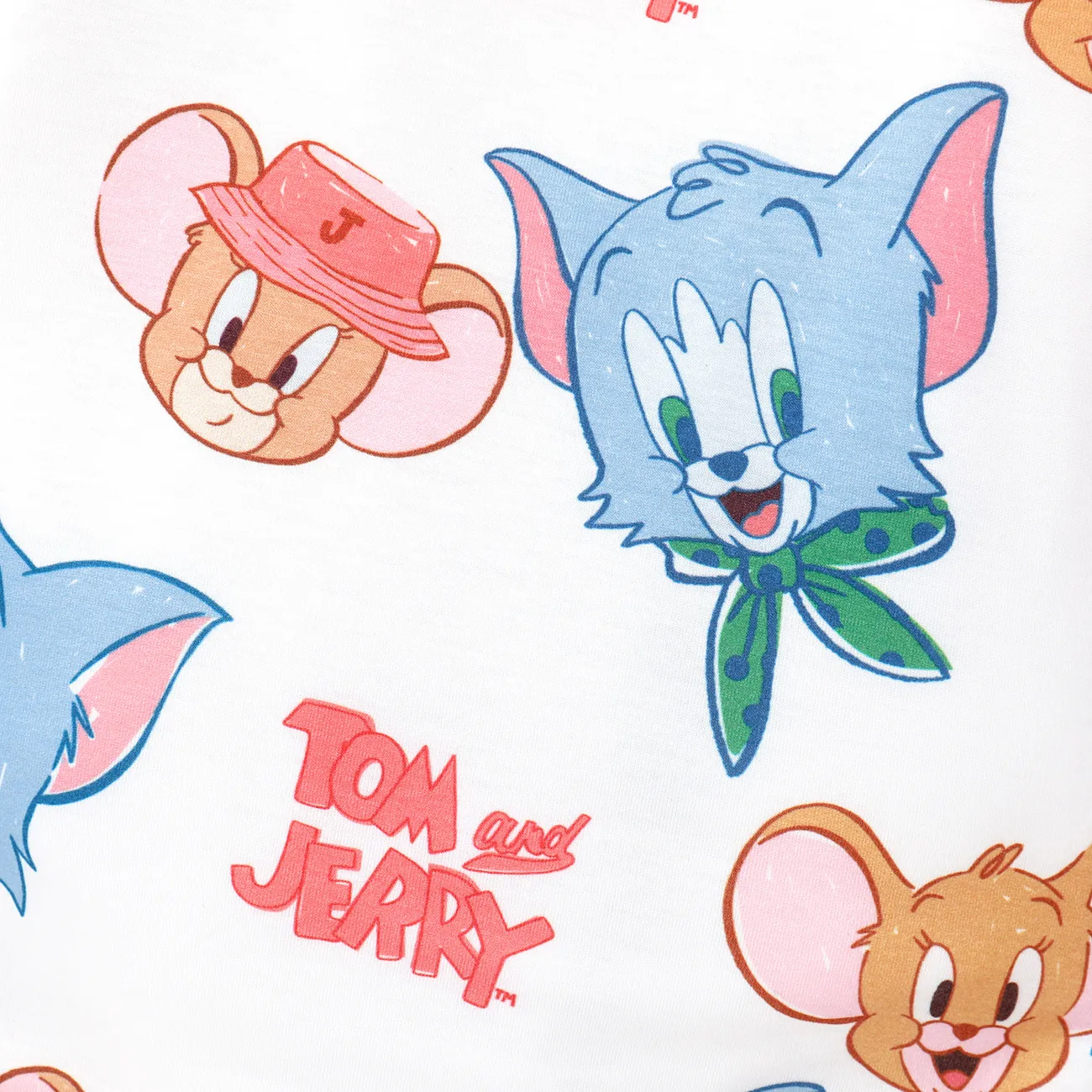Tom and Jerry Pascua Bebé Chico Animales Infantil Manga corta Conjuntos de bebé Blanco big image 1