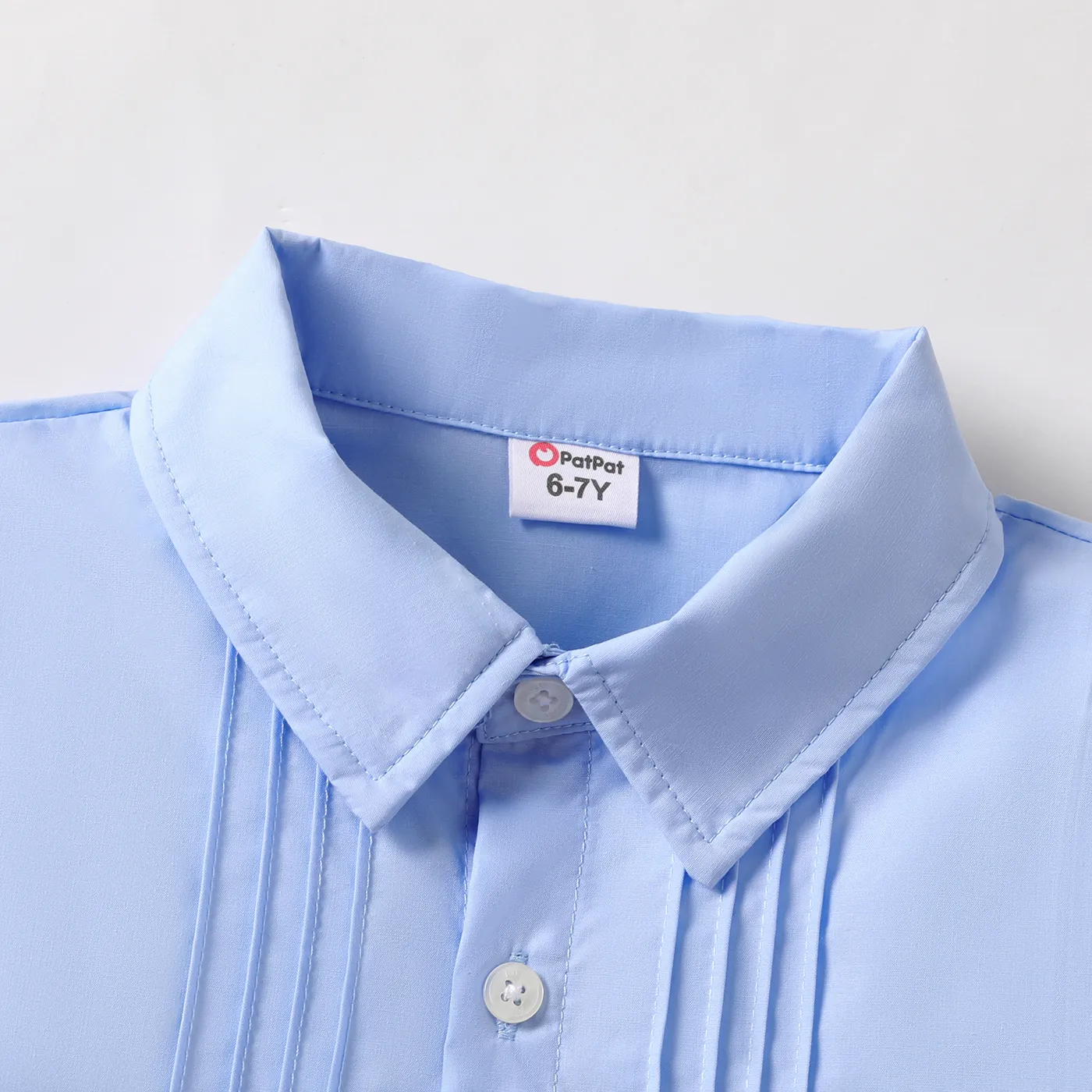 Kid Girl School Uniform Buttons Front Long-sleeve Shirt  image 4