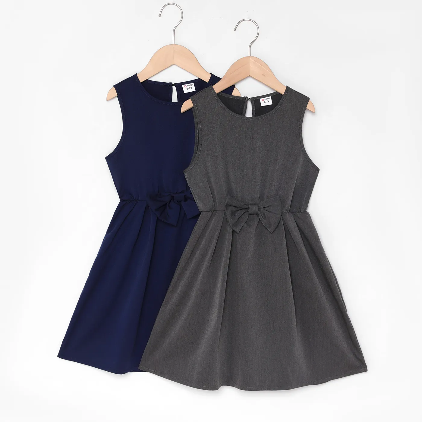 Kid Girl School Uniform Pleated Tank Dress