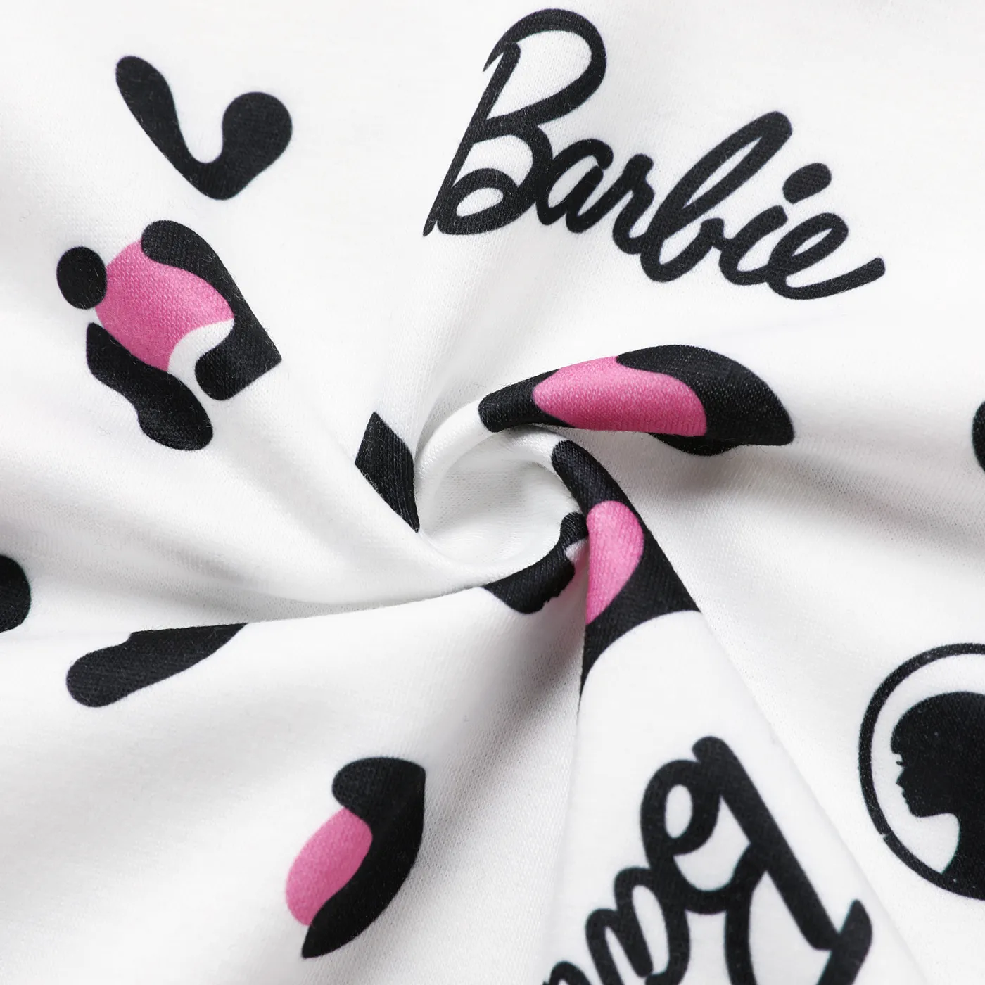 Barbie 2 unidades Criança Menina Orlas em ponto overlock Bonito conjuntos de moletom Preto image 4